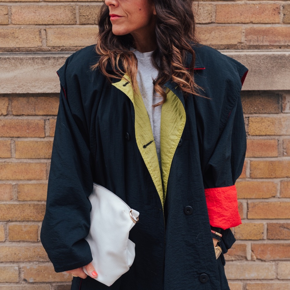 90’s Graphic Colourblock Hilary Radley Cinch Waist Jacket